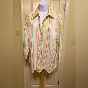 Lands End - Woman’s button down shirt, 3/4 sleeves, XXL (not listed see meas.)